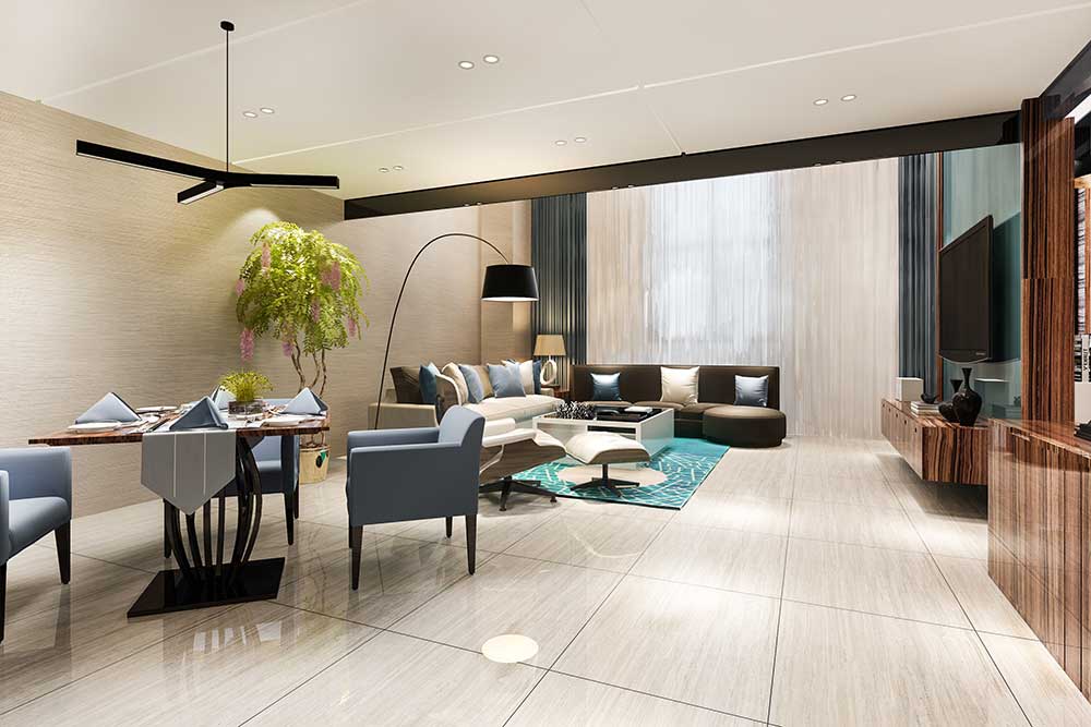 Modern kitchen with premium fittings at Oberoi Oceanic